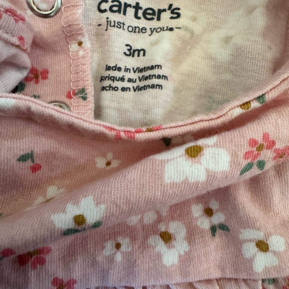 Pink Floral Ruffle Baby Matching Set - Picture 3 of 4